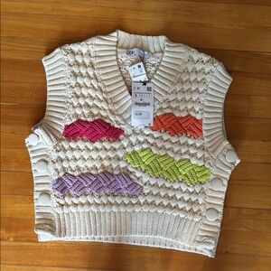 Colorful Knit Sweater Vest